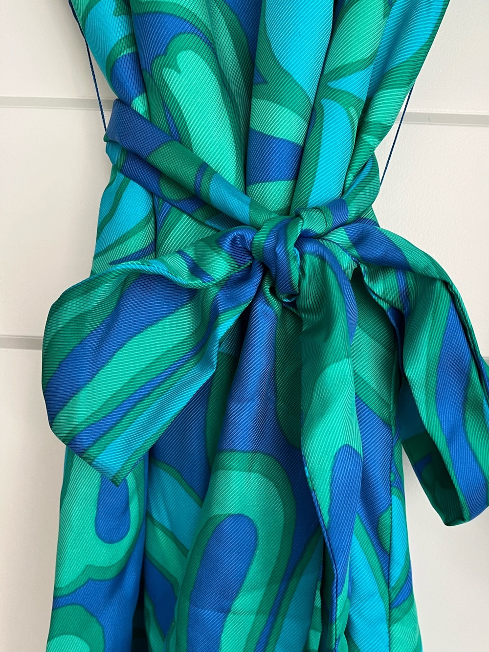 Lilly Pulitzer Blue & Green Long Sleeve Belted Mini Dress - Size 6 - NWOT - Picture 5 of 9